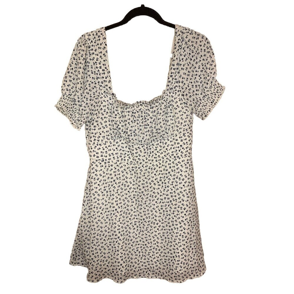 Francesca Floral Mini A-Line Stretchy Dress Cap Sleeves